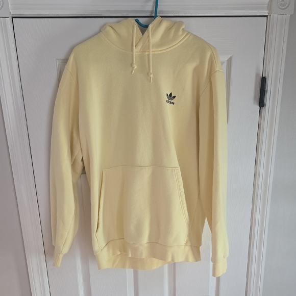 Adidas Men's Light Yellow Hoodie - Picture 1 of 3